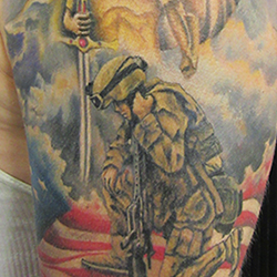 Tattoo of a soldier