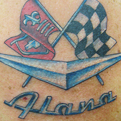 Tattoo of Chevrolet Symbol