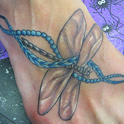 Tattoo of dragonfly