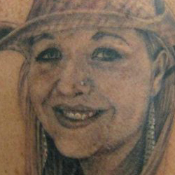 Tattoo of woman (portrait)