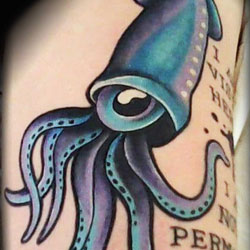 Tattoo of squid