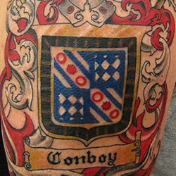 Tattoo of family crest