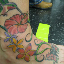 Tattoo of flowers