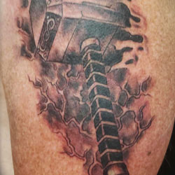 Tattoo of Mjolnir