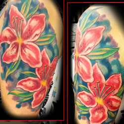 Tattoo of flowers