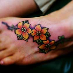 Tattoo of flowers